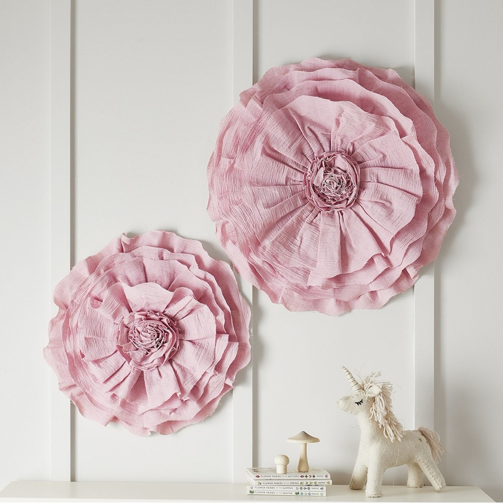 BNWT Pottery Barn Kids Pink/Light purple Linen